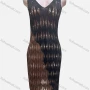 Wholesale Women's Vacation Plain Hollow Out V Neck Cover Up Tank Dress F162# preview