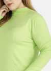Wholesale Women's Plain Round Neck Long Sleeve Fitted Mid Length Pullover Sweater - Liuhuamall