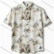 Wholesale 2026 New Men's Slim Fit Short Sleeve Shirt Mountain Pine Tree Print Asian Style Wholesale In Stock Beige Clothing Wholesale Market Liuhua