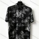 Wholesale 2026 New Men's Slim Fit Short Sleeve Shirt Mountain Pine Tree Print Asian Style Wholesale In Stock Black Clothing Wholesale Market Liuhua