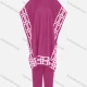 Wholesale Women's Casual Batwing Sleeve High Low Hem Grid Print Capes & Trousers 2 Piece Set 3010# Clothing Wholesale Market Liuhua