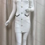Wholesale Women's Plain Bow Knot Round Neck Long Sleeve Button Down Short Sweater Dress preview