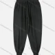 Wholesale Men's Fall Casual Oversized Drawstring Plain Slant Pocket Sweatpants Black Clothing Wholesale Market Liuhua