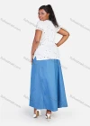 Wholesale Women's Round Neck T-Shirt With Maxi Skirt Casual 2 Piece Set - Liuhuamall
