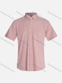 Wholesale Men's Slim Fit Collared Short Sleeve Button Down Plain Shirts, LIUHUA CLOTHING WHOLESALE