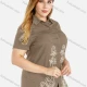 Wholesale Women's Plus Size Cotton Floral Embroidery Short Sleeve Button Down Shirt 5# Clothing Wholesale Market Liuhua