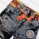 Wholesale Boy's Casual Letter Graphic Labeled Drawstring Denim Shorts 916# 4# Clothing Wholesale Market Liuhua