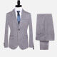 Men's Formal Plain Two Button Blazer Jacket & Pants 2 Piece Suit Set 32309# Gray Blue Clothing Wholesale Market -LIUHUA