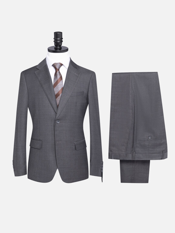 Men's Formal Plain Two Button Blazer Jacket & Pants 2 Piece Suit Set 989#, Clothing Wholesale Market -LIUHUA, Men