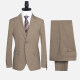 Men's Formal Plain Two Button Blazer Jacket & Pants 2 Piece Suit Set 989# Khaki Clothing Wholesale Market -LIUHUA