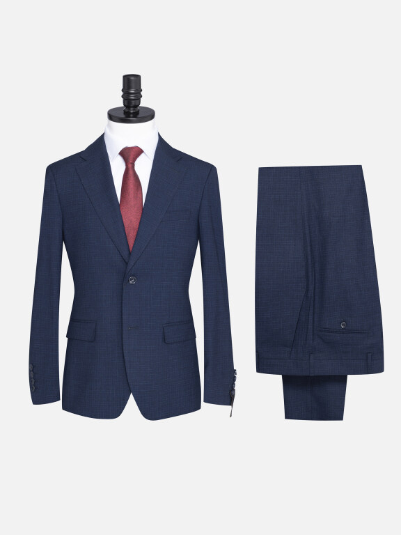 Men's Formal Two Button Plain Blazer Jacket & Pants 2 Piece Suit Set X7408#, Clothing Wholesale Market -LIUHUA, 