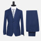 Men's Formal Two Button Plain Blazer Jacket & Pants 2 Piece Suit Set X7533# Blue Clothing Wholesale Market -LIUHUA