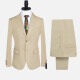 Men's Formal Two Button Plain Blazer Jacket & Pants 2 Piece Suit Set X7714# Almond White Clothing Wholesale Market -LIUHUA