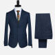 Men's Formal Two Button Plain Blazer Jacket & Pants 2 Piece Suit Set X7714# Dark Blue Clothing Wholesale Market -LIUHUA