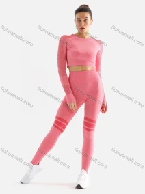 Wholesale Women's 2 Piece Workout Outfits Sports Long Sleeve Seamless Leggings Yoga Gym Activewear Set AB26#, LIUHUA CLOTHING WHOLESALE