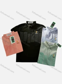 Wholesale Men's Short Sleeve Patch Label Polo Shirt, LIUHUA CLOTHING WHOLESALE