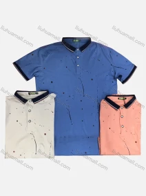 Wholesale Men's Short Sleeve Ink Splash Print Polo Shirt, LIUHUA CLOTHING WHOLESALE