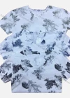 Wholesale Men's Short Sleeve Leaf Print T-shirt - Liuhuamall