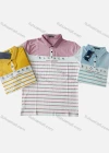 Wholesale Men's Short Sleeve Striped Letter Print Polo shirt - Liuhuamall