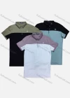 Wholesale Men's Short Sleeve Button Front Splicing Polo Shirt - Liuhuamall
