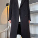 Women's Plain Lapel Long Sleeve Mid Length Suit Coat Black Clothing Wholesale Market -LIUHUA