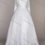 Wholesale Women's Glamorous Appliques Embroidery Sheer Mesh Bateau Neck Beaded Corset Bodice Classic Tulle Wedding Dress preview