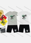 Wholesale Boy's Casual Letter Print Round Neck Short Sleeve Tee & Shorts 2 Piece Set - Liuhuamall