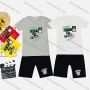 Wholesale Boy's Casual Letter Print Round Neck Short Sleeve Tee & Shorts 2 Piece Set preview