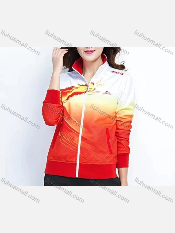 Wholesale Women's Sporty Ice Silk Ombre Stand Collar Slant Pockets Jacket