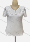 Wholesale Women's Casual V Neck Button Decor Beaded Knit Blouse - Liuhuamall