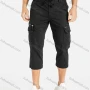 Wholesale Men's Casual Plain Multiple Pockets Drawstring Capris Cargo Pant 9371# preview