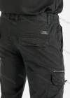 Wholesale Men's Casual Plain Multiple Pockets Drawstring Capris Cargo Pant 9371# - Liuhuamall