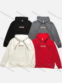 Wholesale Men's Casual Letter Print Drawstring Long Sleeve Kangaroo Pocket Hoodie, LIUHUA CLOTHING WHOLESALE