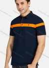 Wholesale Men's Casual Short Sleeve Embroidery Label Colorblock Polo Shirts - Liuhuamall