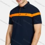 Wholesale Men's Casual Short Sleeve Embroidery Label Colorblock Polo Shirts preview