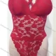 Wholesale Women's Sexy See Through Lace One Piece Lingerie Bodysuit F101# Wine 1# Clothing Wholesale Market Liuhua