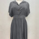 Women's Lapel Buttons Ruffle Hem Plain A Line Short Dress 15# Clothing Wholesale Market -LIUHUA