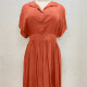 Women's Lapel Buttons Ruffle Hem Plain A Line Short Dress 18# Clothing Wholesale Market -LIUHUA