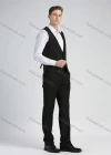Wholesale Men's Formal Slim Fit Plain Lapel One Button Flag Pockets Business Suit Jacket & Waistcoat 3-Piece Set - Liuhuamall