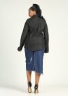 Wholesale Women's Plus Size Long Sleeve Button Down Flap Pockets Denim Casual Shirt - Liuhuamall