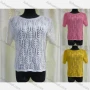 Wholesale Women's Casual Round Neck Hollow Out Plain Knit Top preview