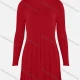 Wholesale Women's Round Neck Long Sleeve Pleated Short Sweater Dress B717# Clothing Wholesale Market Liuhua