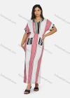 Wholesale Women's Plus Size Short Sleeve V Neck Striped Colorblock Maxi Dress - Liuhuamall