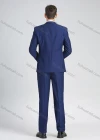 Wholesale Men's Formal Slim Fit Plain Lapel One Button Flag Pockets Suit Jacket & Waistcoat 3-Piece Set - Liuhuamall