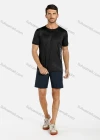 Wholesale Men's Sporty Short Sleeve Round Neck Slim Fit Quick Dry Plain Letter Print T-shirts - Liuhuamall