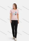 Wholesale Women's Casual Cartoon & Letters Graphic Pearl Decor T-Shirt 2021-2# - Liuhuamall
