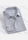 Wholesale Men's Formal Stand Collar Long Sleeve Buttons Argyle Allover Print Shirt - Liuhuamall