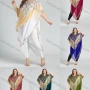 Wholesale Women's Arabic Dubai Glamorous Triangle Hem Sequin Muslim Islamic Tassels Translucent Cover Up Cloak preview