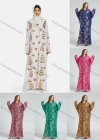 Wholesale Women's Islamic Muslim Round Neck Sequin Star Glitter Maxi Abaya - Liuhuamall