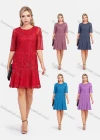 Wholesale Women's Causal Round Neck Half Sleeve Embroidered Lace Short Dress - Liuhuamall